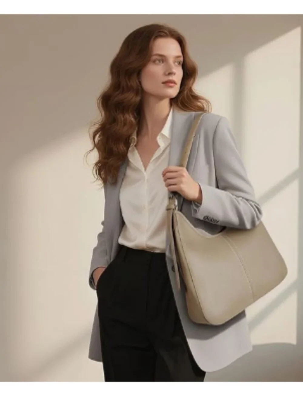 Genuine Leather Hobo Bags for Women, Top Grain Real Leather Women's Shoulder Bag